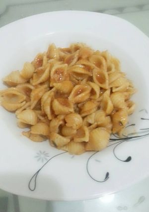 صورة لوصفة معكرونة بالصلصة