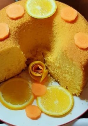 Una foto de Bizcochuelo de zanahoria y naranja