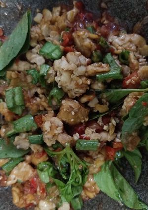Foto resep Sambel Tempe,Kemangi,Kacang Panjang