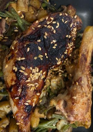 Une photo de Poulet glaçage asiatique