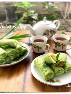 Foto resep Dadar Gulung pandan daun suji
