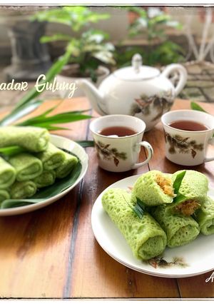 Foto resep Dadar Gulung pandan daun suji