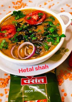 અવધિ મસૂર દાળ તડકા (Awadhi Masoor Dal Tadka Recipe In Gujarati) રેસીપી મુખ્ય ફોટો