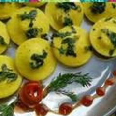 A picture of Microwave dhokla idli style.