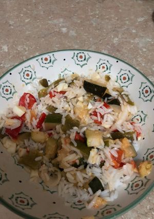 Foto principal de Ensalada de arroz y verduras asadas