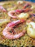 Arroz con huevas de sepia y gamba roja