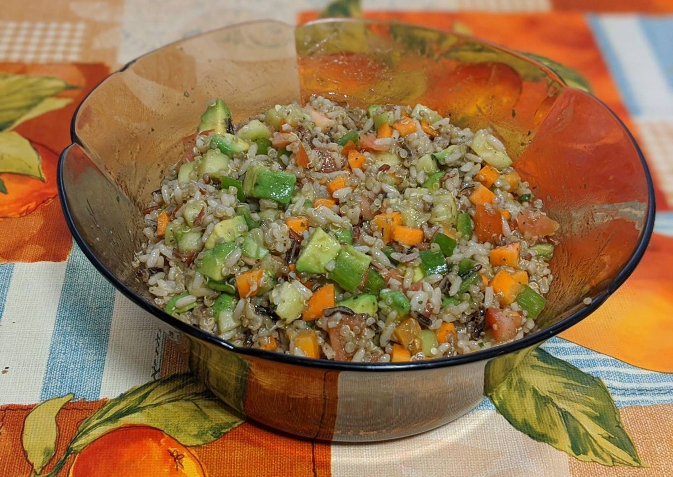 Ensalada de quinoa y tres arroces