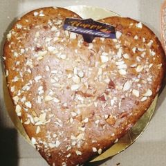 A picture of Vanilla eggless spongy cake 🍰🍰🎂(dry fruits milkmaid vanilla spongy cake 🎂).