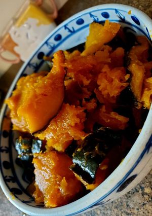 Foto de Abóbora caramelada - (abóbora cabotiá caramelizada) - Receita antiga fácil e com sabor de infância