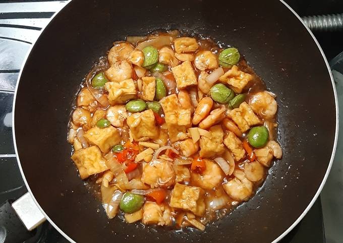 Udang Tahu Pete Saus Tiram
