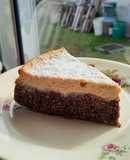 Brownie cheesecake de dulce de leche