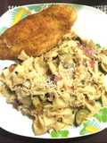 Farfalles Jardineros y Filete de Corvina
