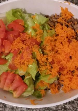 Una foto de Ensalada de lentejas