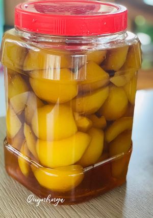 Hình của món Đào ngâm.