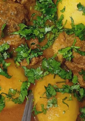 A picture of Alo gosht.