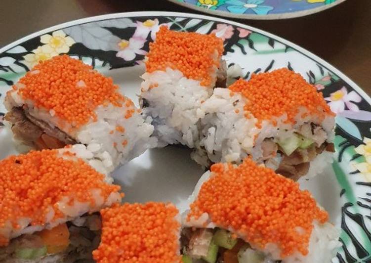 Cara Membuat Sushi Crab Stick Mayo Tuna Yang Enak
