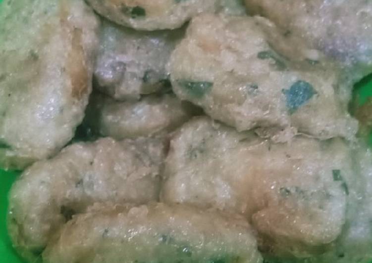 Perkedel kentang, udang cincang