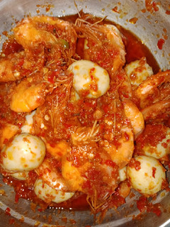 Foto resep Udang telur puyuh balado