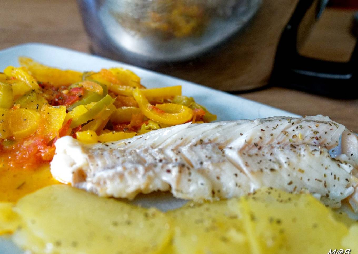 Filet de cabillaud et ses légumes au Cook Expert