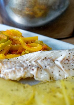 Une photo de Filet de cabillaud et ses légumes au Cook Expert