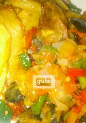 A picture of Fried Irish potatoes with snail stir fry.