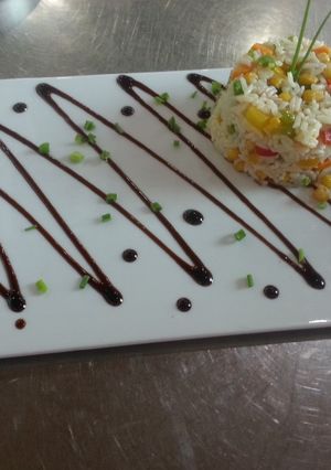 Una foto de Arroz con vegetales