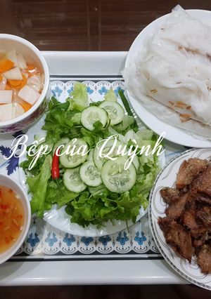 Hình của món Bánh ướt thịt nướng.