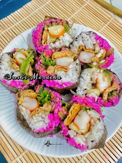 Foto resep Sushi Merah Putih Merdeka (Buah Naga) Simple & Nikmat