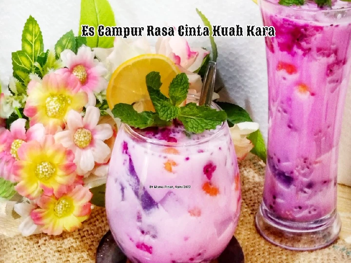 Langkah Mudah untuk Membikin Resep Es Campur Rasa Cinta Kuah Kara yang Bisa Manjain Lidah Anti Ribet, Lezat Sekali