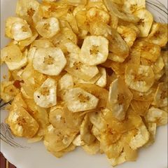 A picture of Raw banana chips.