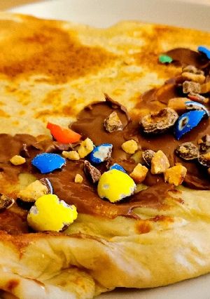 Une photo de 🇫🇷 🇬🇧 Crêpes nutella M&M's GOU016