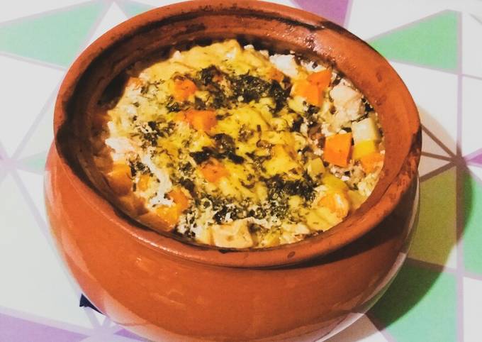 Жаркое с курицей и грибами в горшочках пошаговый рецепт