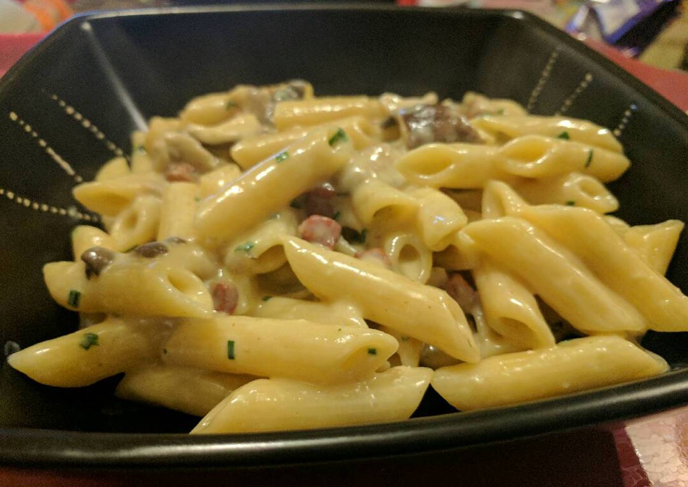 Pancetta & Mushroom Carbonara Style