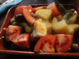 Ensalada de huevo, patata y tomate 