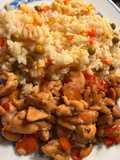 Pollo con almendras estilo chino