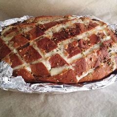 A picture of Garlic pull apart cheese bread.