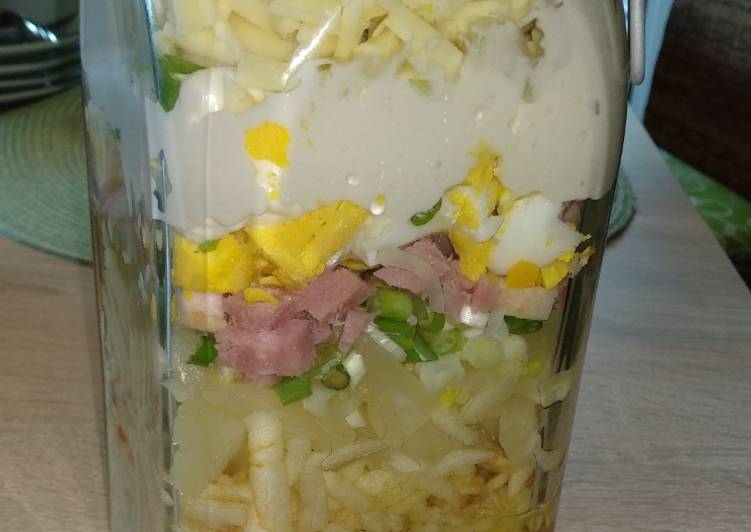 Salatglück im Glas 😍                               
oder in kl