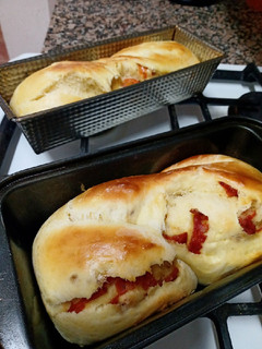 Una foto de Pan estilo brioche relleno