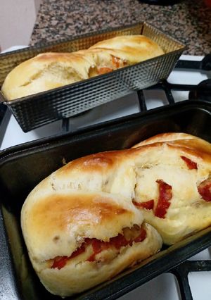 Una foto de Pan estilo brioche relleno