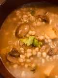 Barley Mushroom  Vegan winter soup