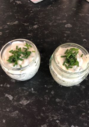 A picture of My creamy chive dip.