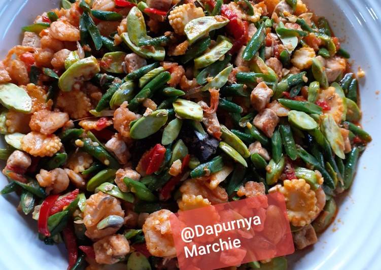 Tumis petai udang mix