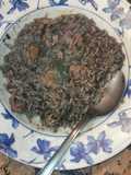 Arroz meloso marinero en tinta