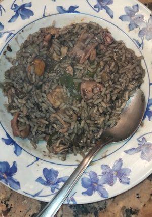 Una foto de Arroz meloso marinero en tinta