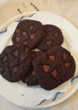 Φωτογραφία της συνταγής Cookies με διπλή σοκολάτα