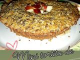 Torta individual de avena y manzana