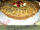 Torta individual de avena y manzana