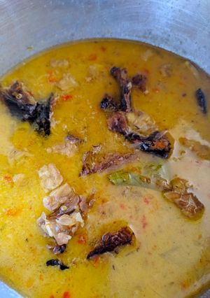 Foto resep Lodeh tempe pedas suah salai