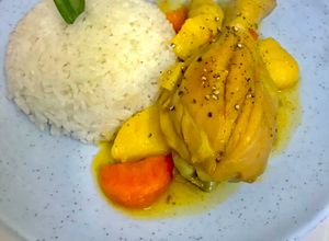 Hình của món Cari gà Ấn độ.