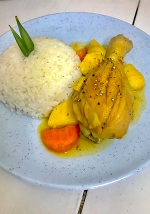 Hình của món Cari gà Ấn độ.